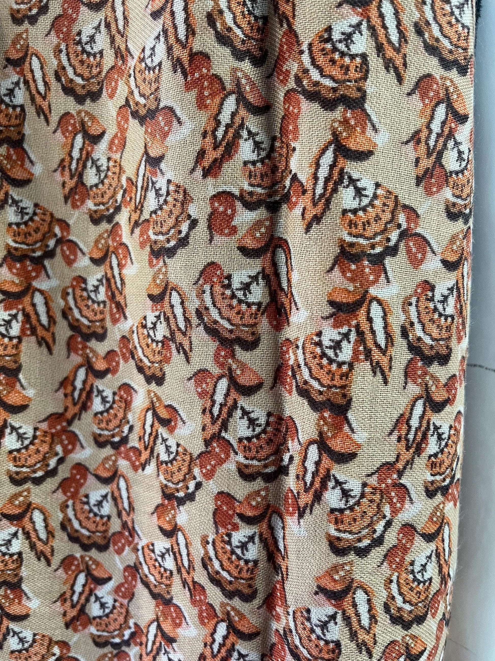 Beige floral scarf
