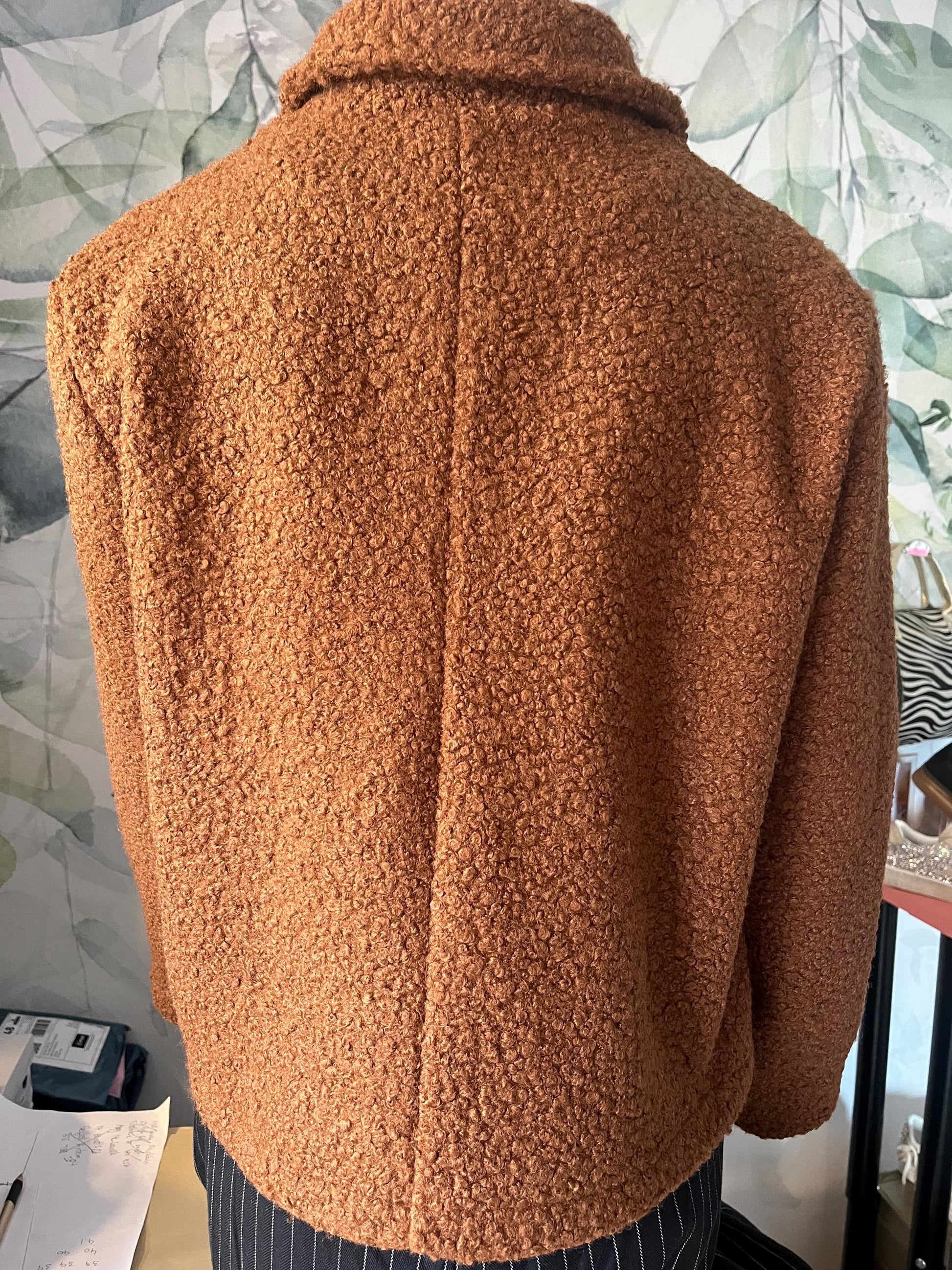 Boucle jacket with gold buttons